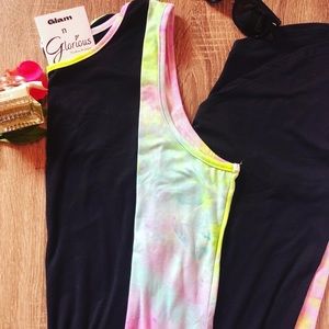 Black and tie dye dress